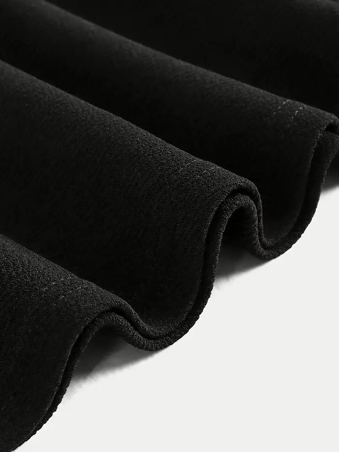 Jupe courte noire à volants pour filles, nouveau style d'été, design de jupe bouffante à taille haute, jupe à plusieurs niveaux de couleur unie polyvalente pour enfants, tissu léger et fluide, confort