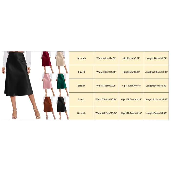 Jupe élégante en Satin de soie pour femmes