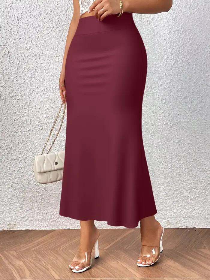Jupe midi polyvalente à taille haute