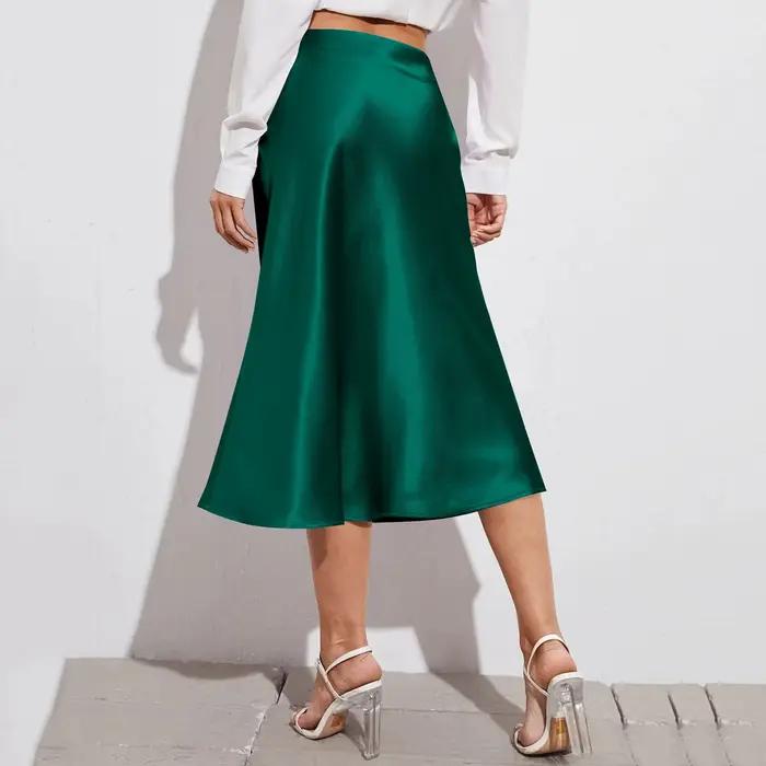 Jupe élégante en Satin de soie pour femmes