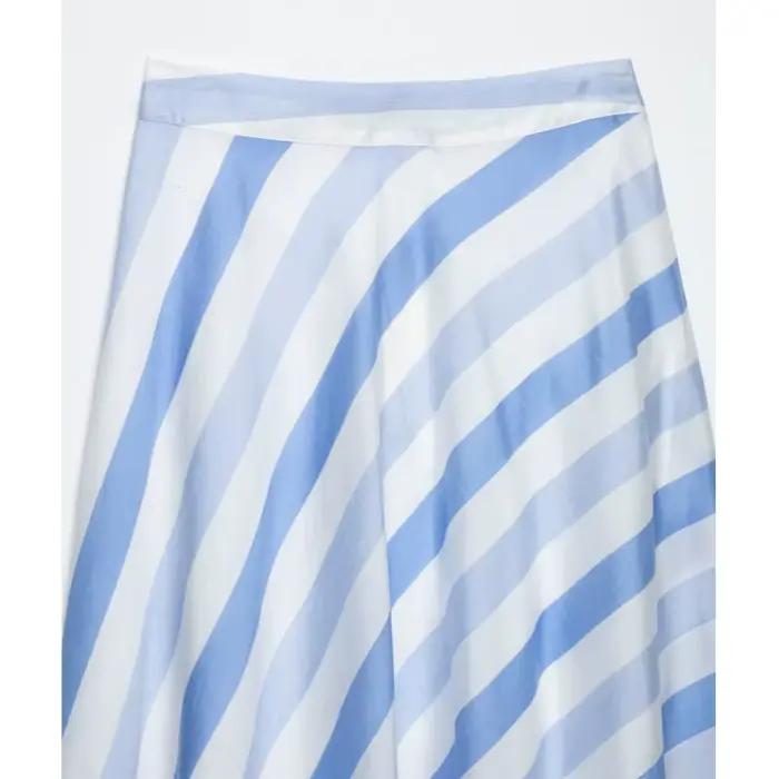 Jupe midi rayée pour femme