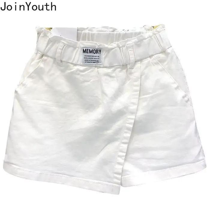 Jupe blanche femmes taille haute coton été