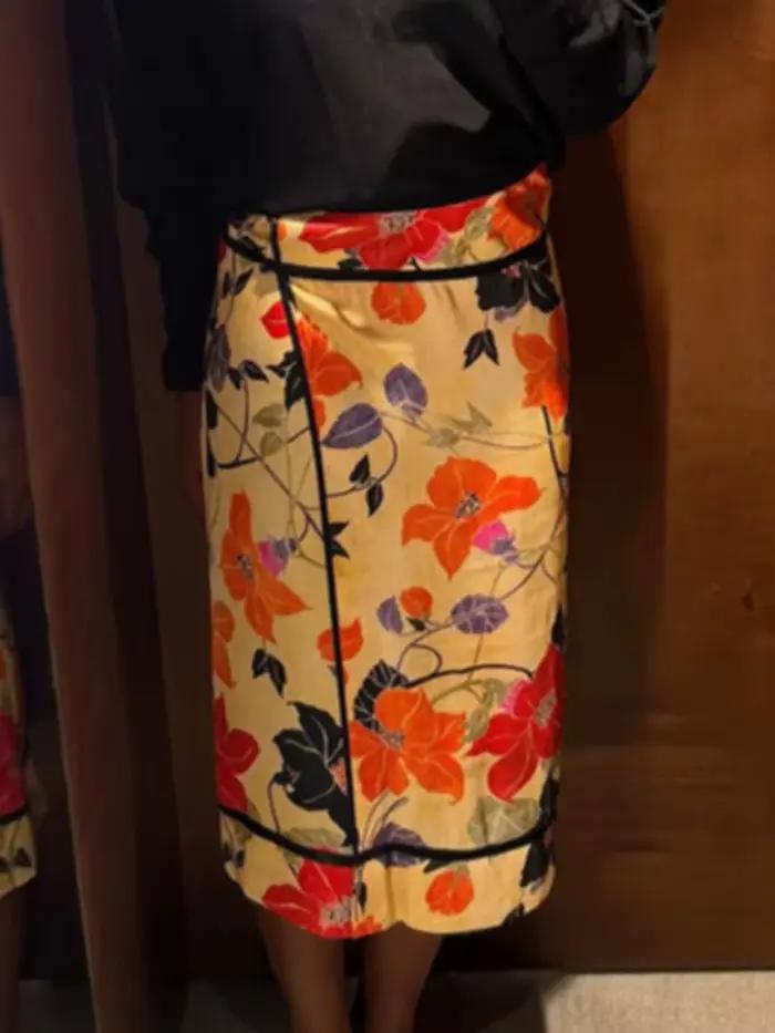 Jupe crayon midi décontractée à imprimé floral taille haute pour femmes occassions bureau printemps été 2026