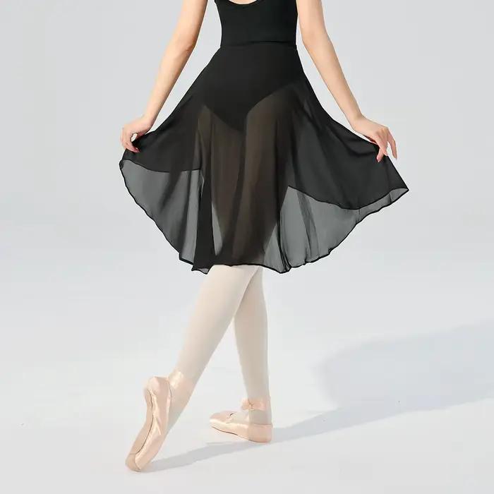 Jupe de ballet en mousseline noire pour femme