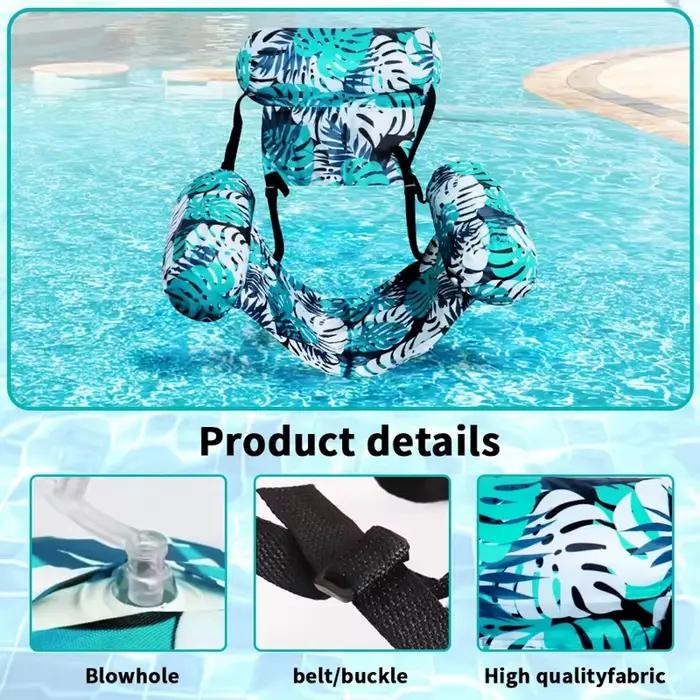 Chaise longue gonflable pour piscine avec accoudoirs et dossier pour adultes, chaise flottante portable pour piscine, lac, plage, relaxation estivale
