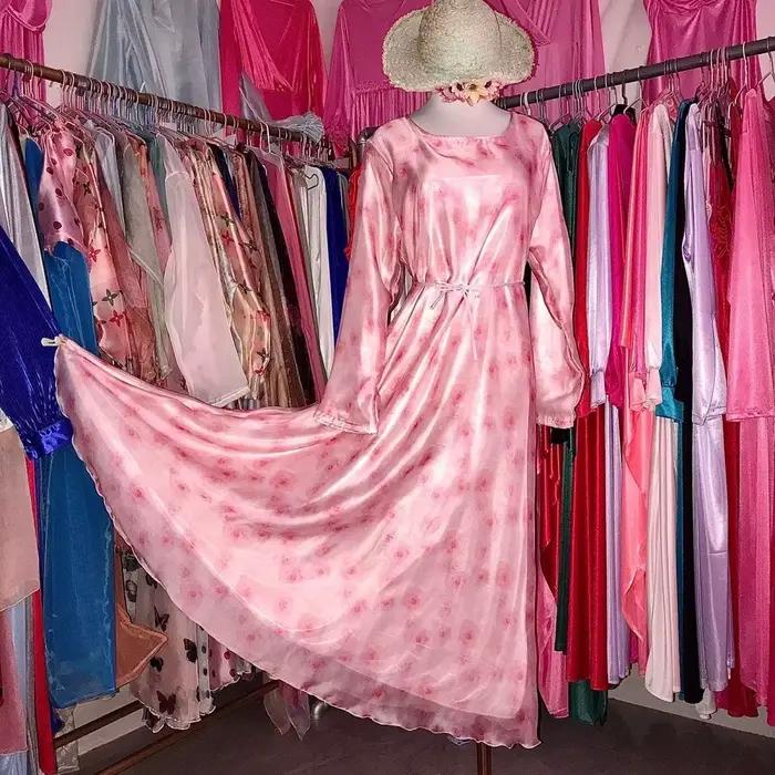 Robe longue en Satin pour femmes