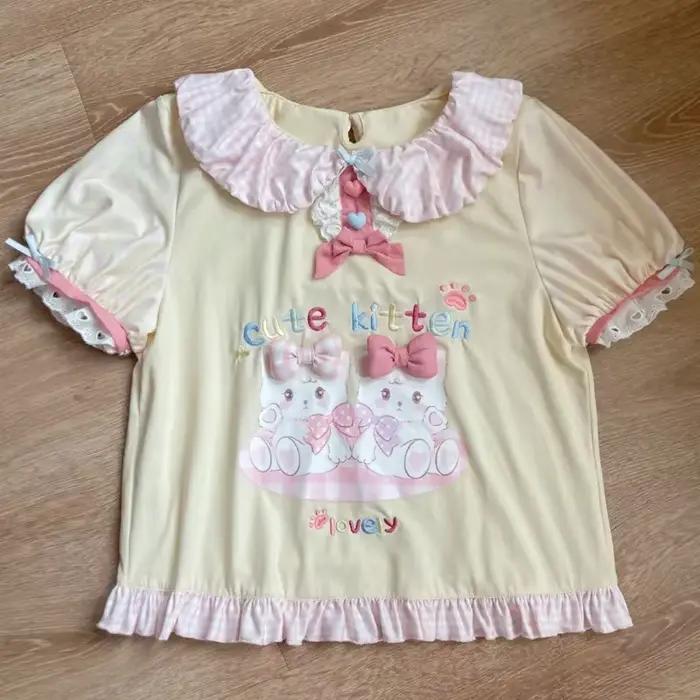 Jupe courte Y2K Harajuku mignonne et douce
