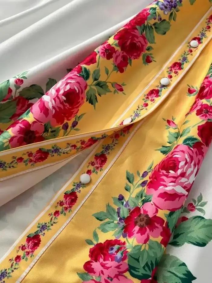 Robe maxi bohème à manches longues lanterne pour femmes