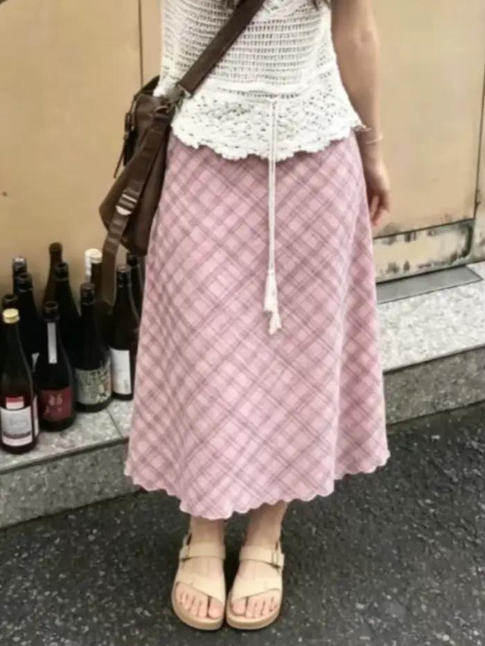 Mini-jupe à carreaux gothique pour femmes