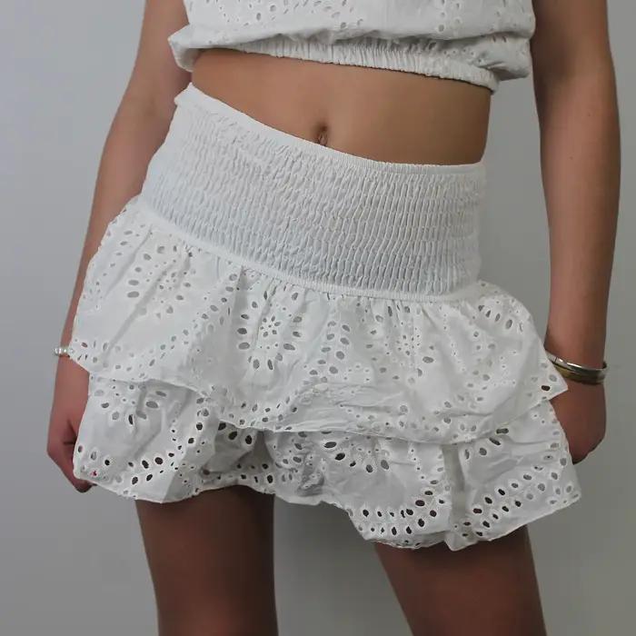 Mini jupe froncée pour femme