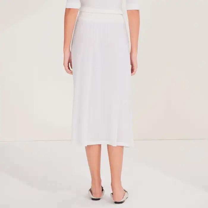 Femmes 100% laine jupe fluide ceinture élastique décontracté a-ligne Style