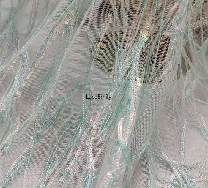 Robe Tutu en dentelle brodée à franges