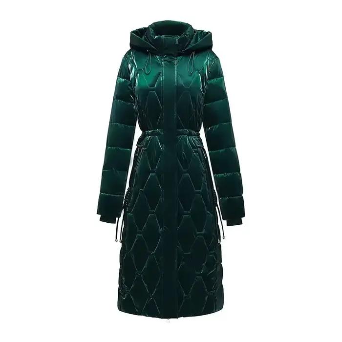 Manteau d'hiver pour femme, mode coréenne, grande taille, capuche, coupe-vent, chaud, parkas longues, veste en coton de luxe, manteau Y2K
