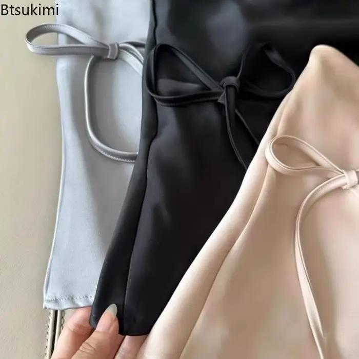 Mini jupes en Satin à lacets pour femmes