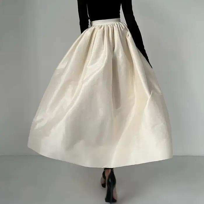 Jupe longue évasée taille haute