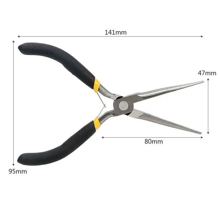 Pince à bec long 45 # Outils à main en acier, outils de réparation d'électricien, dénudage, coupe, serrage, coupe-fil multifonction
