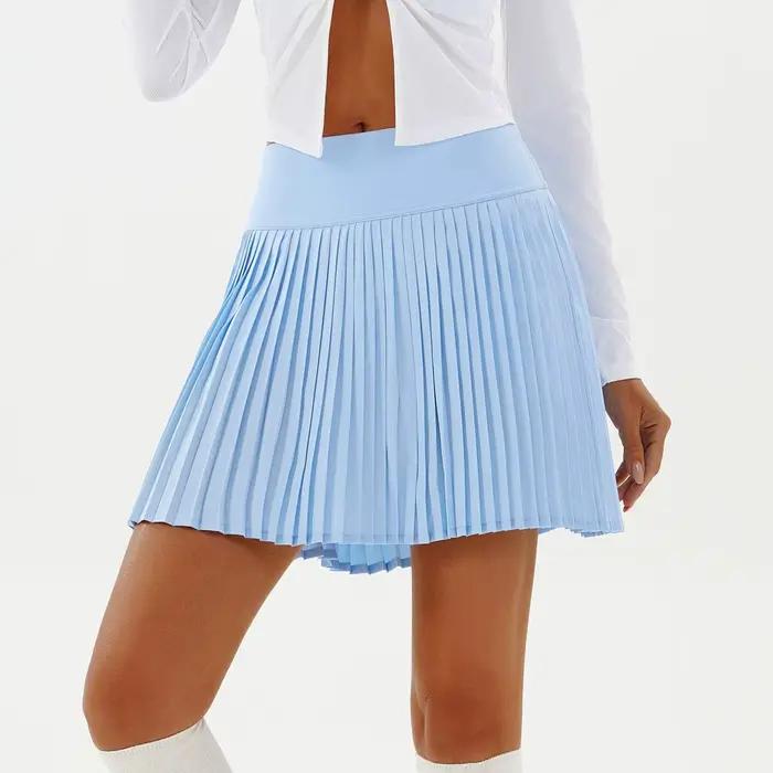 Jupe plissée pour femmes Yoga taille haute