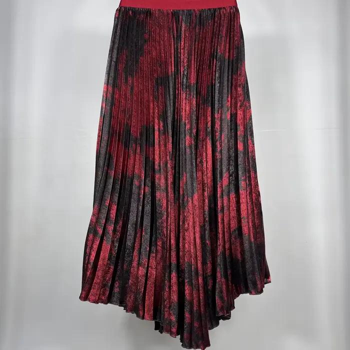 Jupe plissée style vieux argent pour femmes