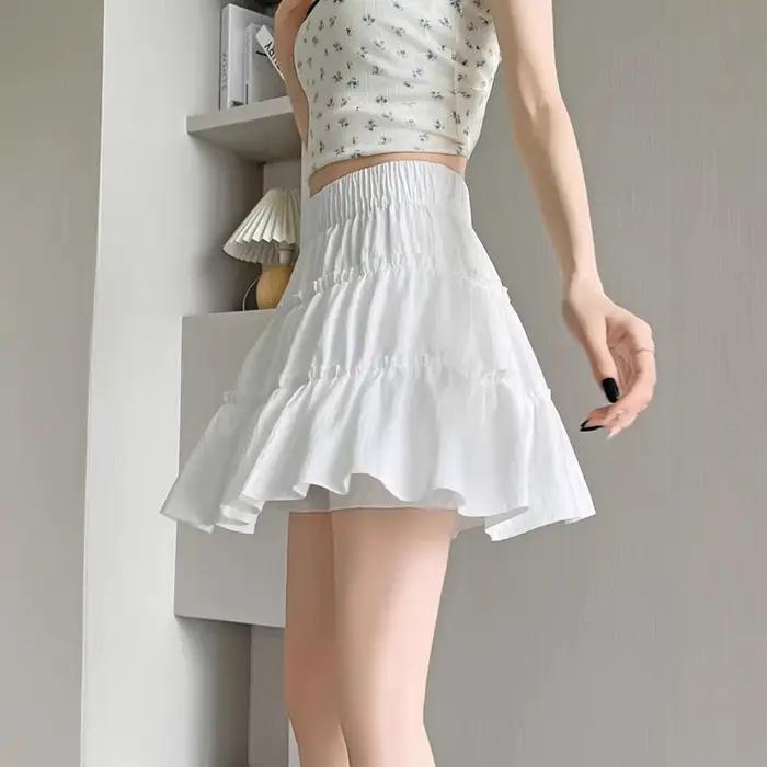 Jupe courte blanche pour femme