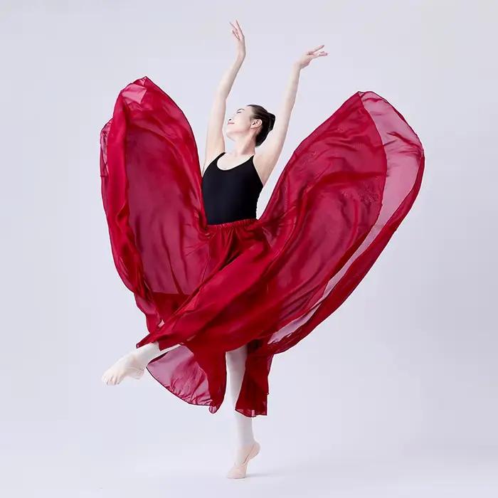 Jupe de Ballet Longue en Mousseline de Soie pour Femme