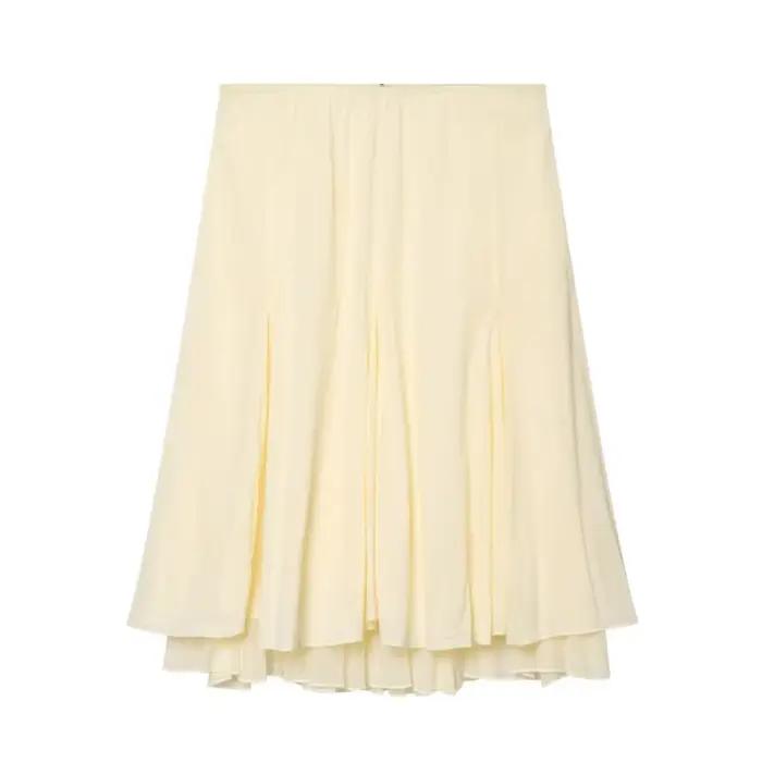 Jupe midi double couche pour femme