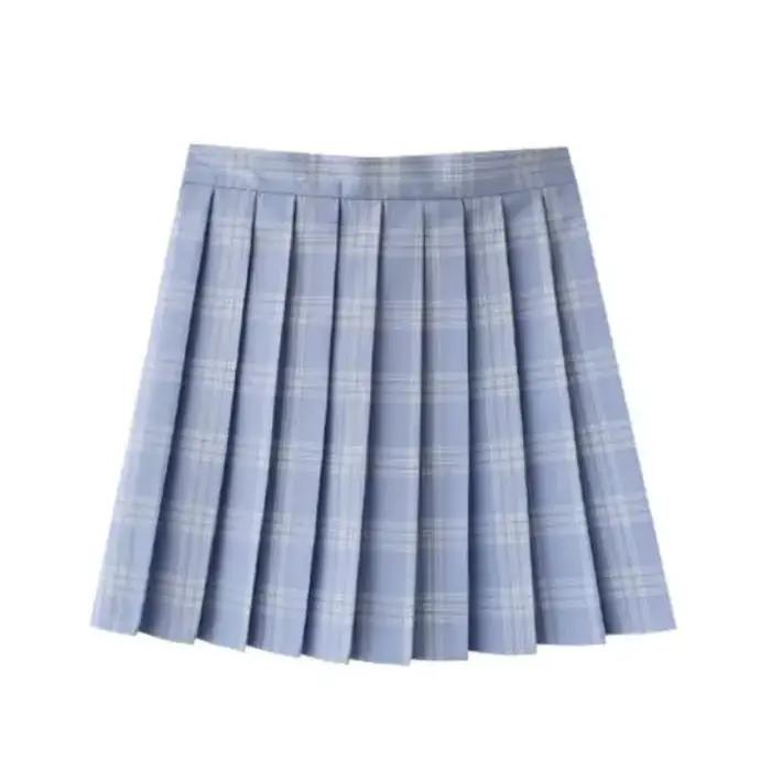 Jupe plissée à carreaux d'été avec jupe Jk coréenne, uniforme d'école japonaise Preppy, Mini jupes trapèze