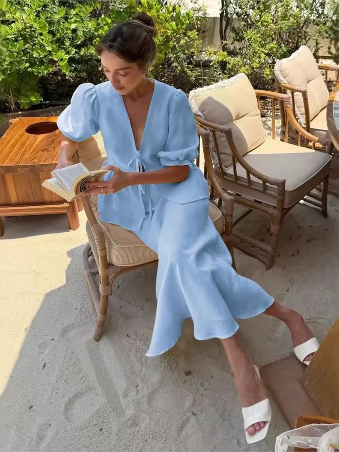 Ensemble jupe femme taille haute