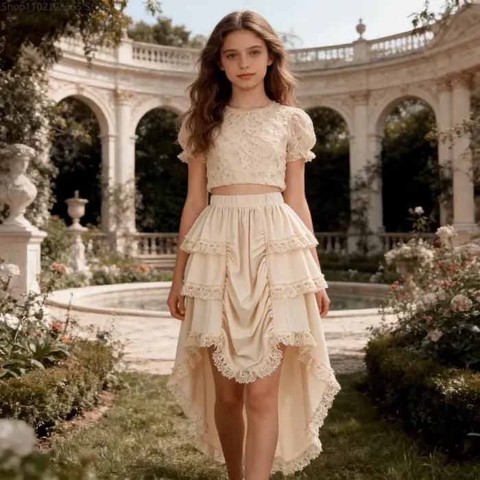 Jupe longue vintage Renaissance pour femme