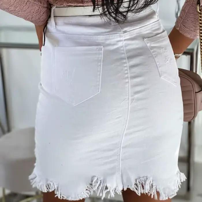 Jupe Courte à Simple Boutonnage pour Femme