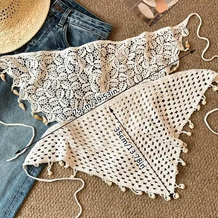 Nouvelle jupe en crochet à franges Y2K