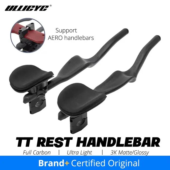 ULLICYC vélo de route Triathlon temps d'essai, repose-vélo entièrement en carbone mat/brillant 3K guidon TT 35 °   Pour guidon d'extension Aero