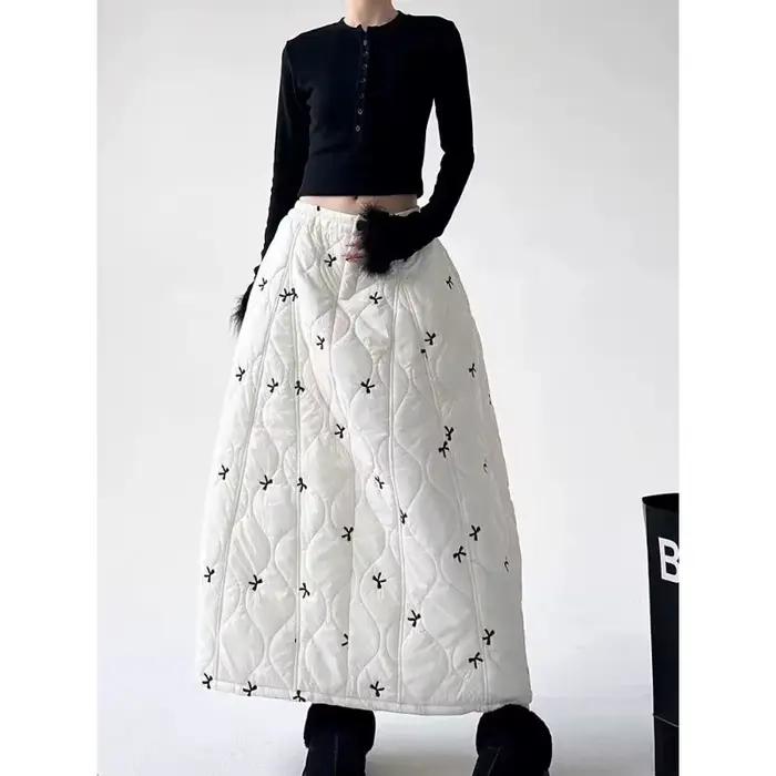 2025 hiver nouvelle jupe en duvet de coton