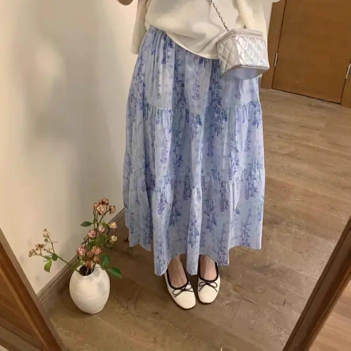 Jupe plissée florale pour femme