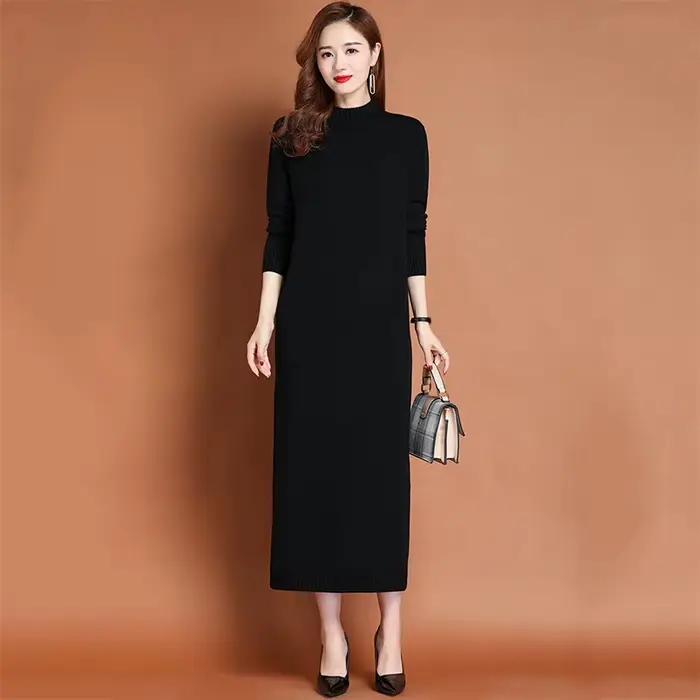 Robe demi-col roulé pour femme