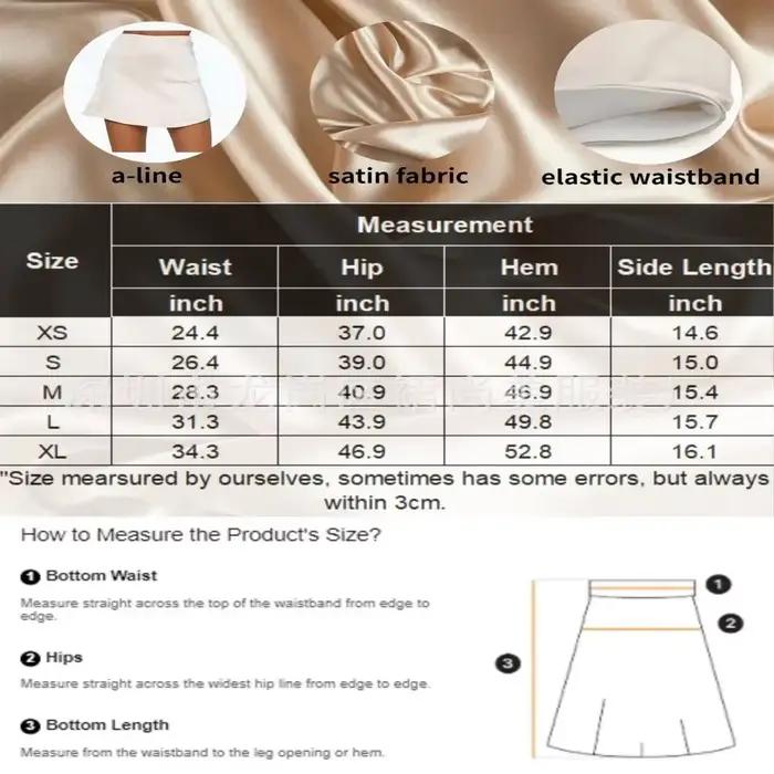 Mini jupe trapèze en satin, sexy, tendance, extensible, fête, 2024