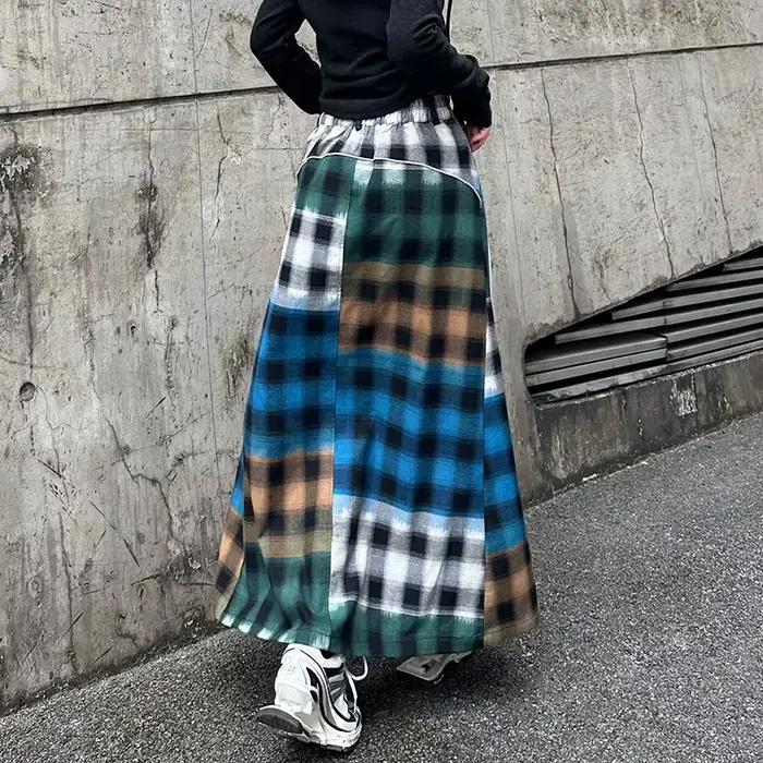 Haute couture Denim jupe femmes élastique taille