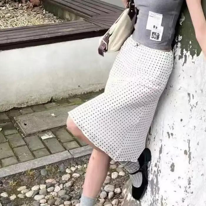 Jupe sirène taille haute coupe trapèze style coréen rose uni pour femmes toutes saisons sorties élégantes et décontractées
