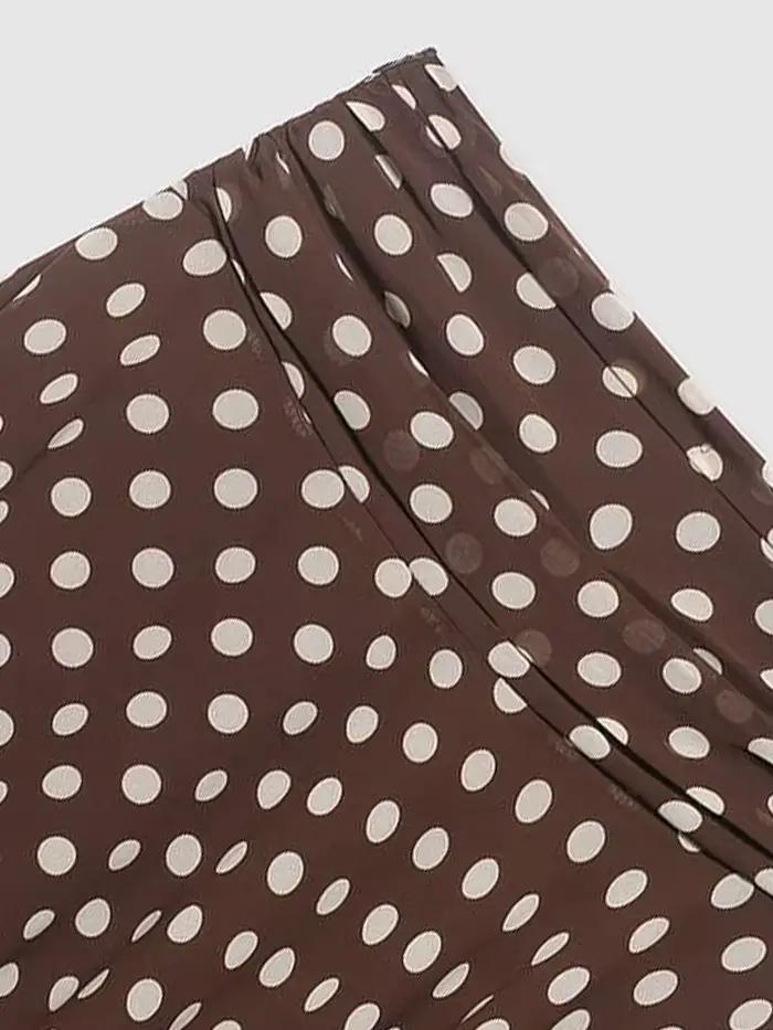 Jupe asymétrique à pois pour femmes