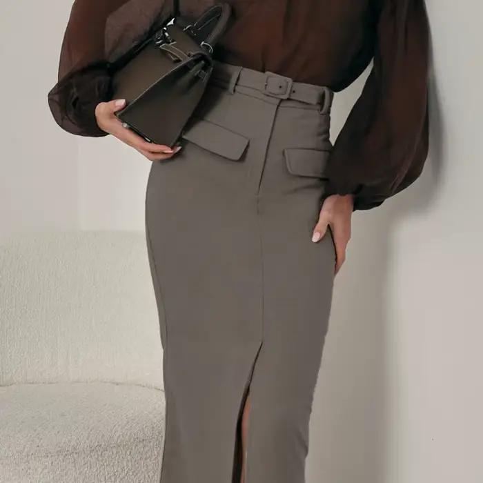 Jupe longue moulante pour femmes