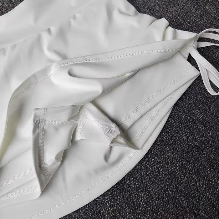 Jupe-short de course taille haute pour femme