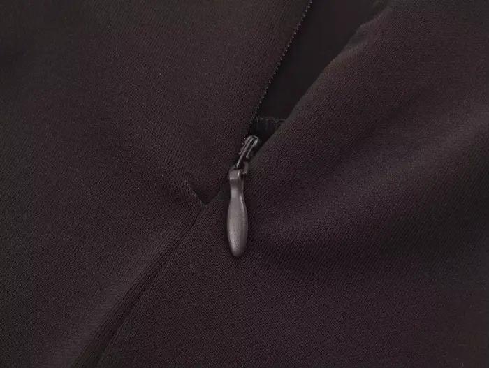 BSAY chaîne licou col robe femmes mode automne hiver nouveau sans manches élégant long gilet robes Chic femme soirée Mujer