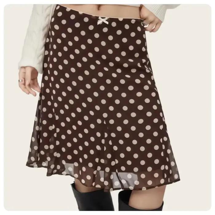 Jupe trapèze en mousseline de soie pour femme