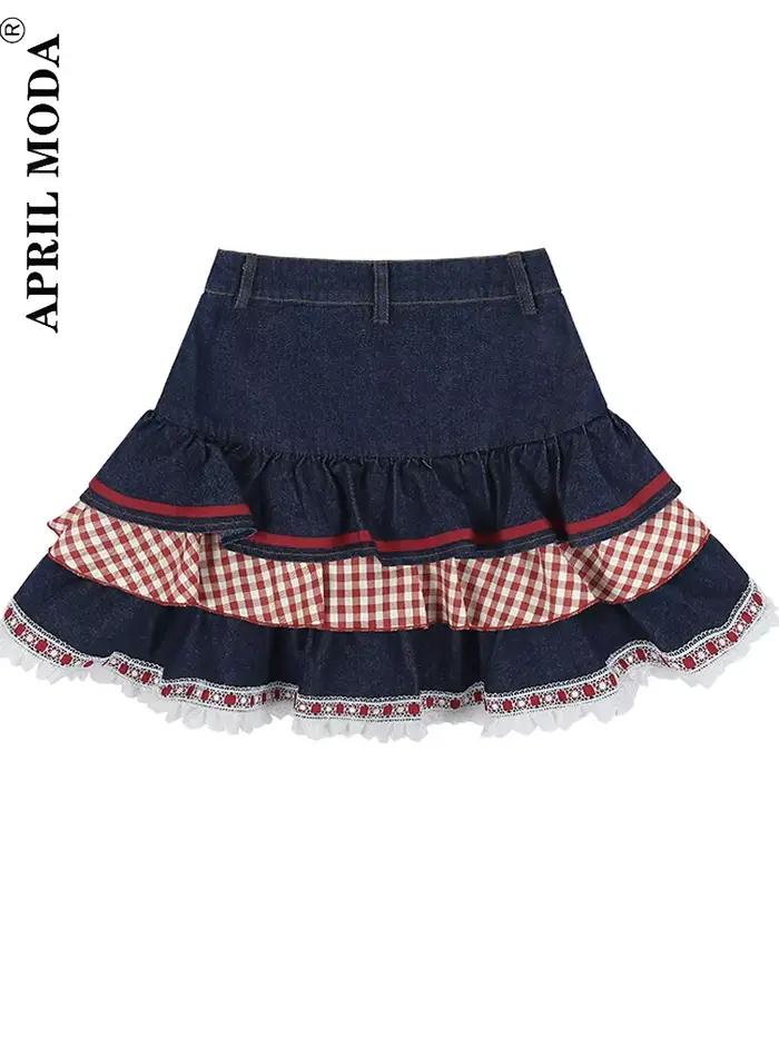 Jupe en jean Lolita douce pour filles