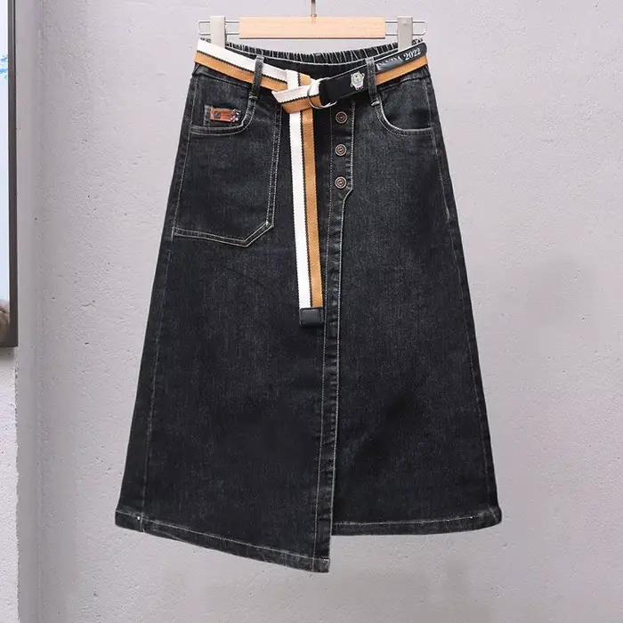 Jupe en jean asymétrique pour femme