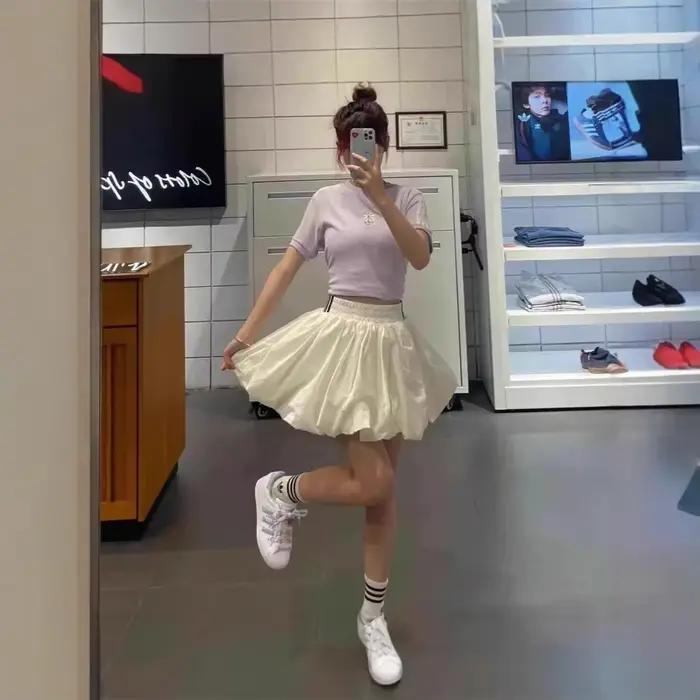 Jupe trapèze taille haute tendance