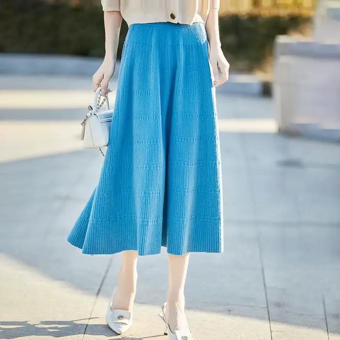 Nouvelle jupe en pure laine automne-hiver