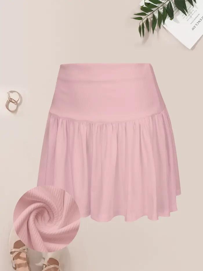 Jupe courte élégante en tricot uni
