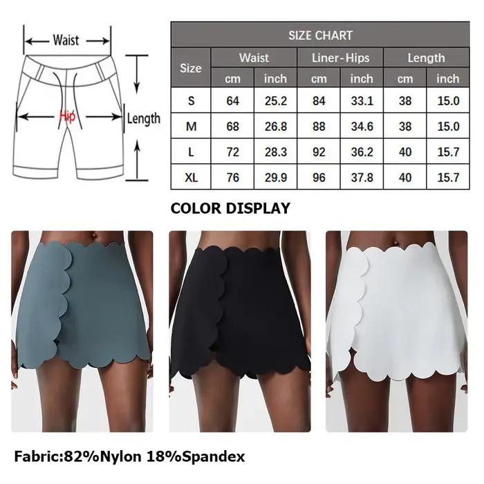 Jupe de tennis d'été 2 en 1 pour femmes