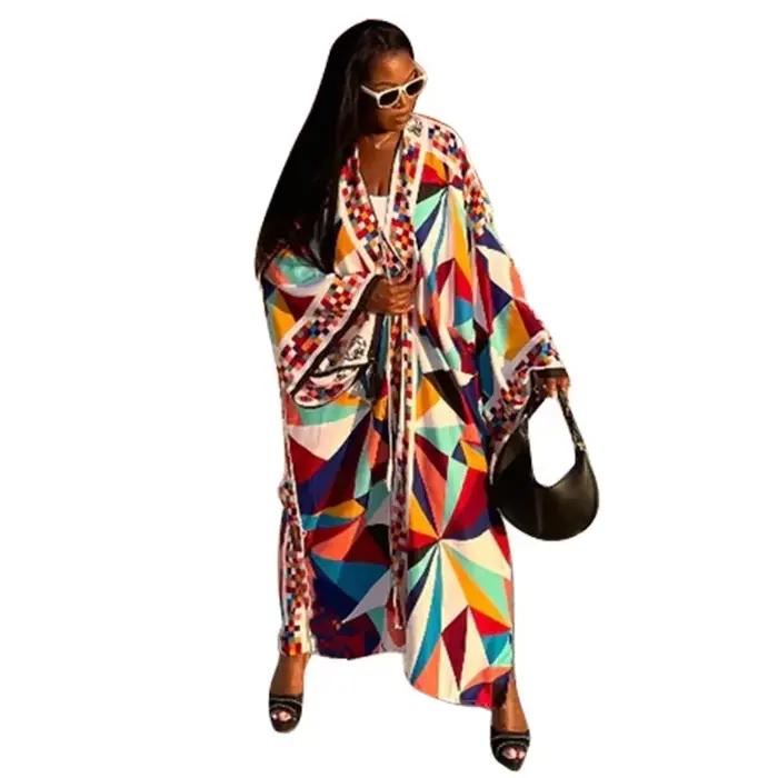 Mode japonais Kimono traditionnel femmes Long Cardigan Blouse chemise Kimono femme robe robes africaines pour les femmes