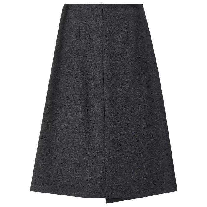 Jupe plissée SENTUBILA 2026 Nouvelle collection Hiver Grise Taille Haute pour le Bureau Jupe Midi Amincissante pour Femme 154QB4852
